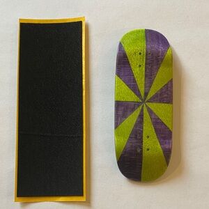 Green and Purple Fingerboard with Grip Tape